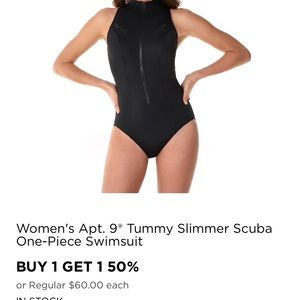 NWT one piece zip up swimsuit